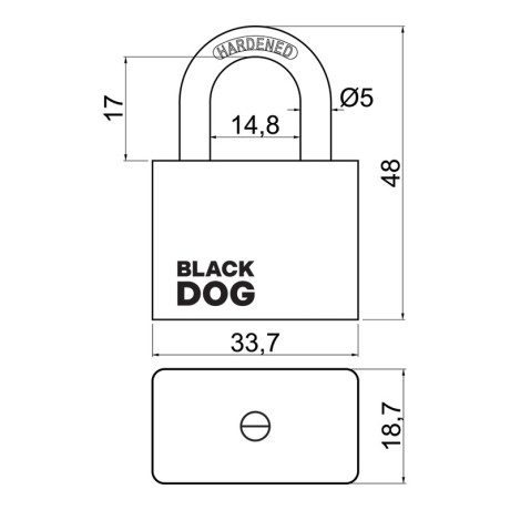 RV.BLACKDOG.30 visiaci zámok