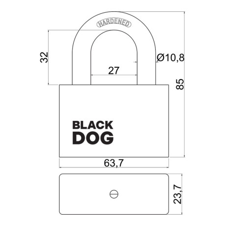 RV.BLACKDOG.60 visiaci zámok