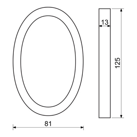 RN.125V.0.CE číslo "0" čierne