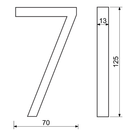 RN.125V.7.CE číslo "7" čierne